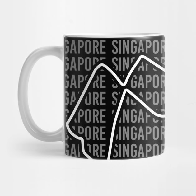 Singapore - F1 Circuit - Black and White by GreazyL